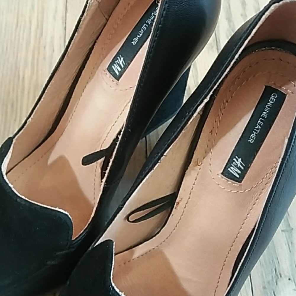 H&M designer line genuine Leather Heels - Picture 4 of 7